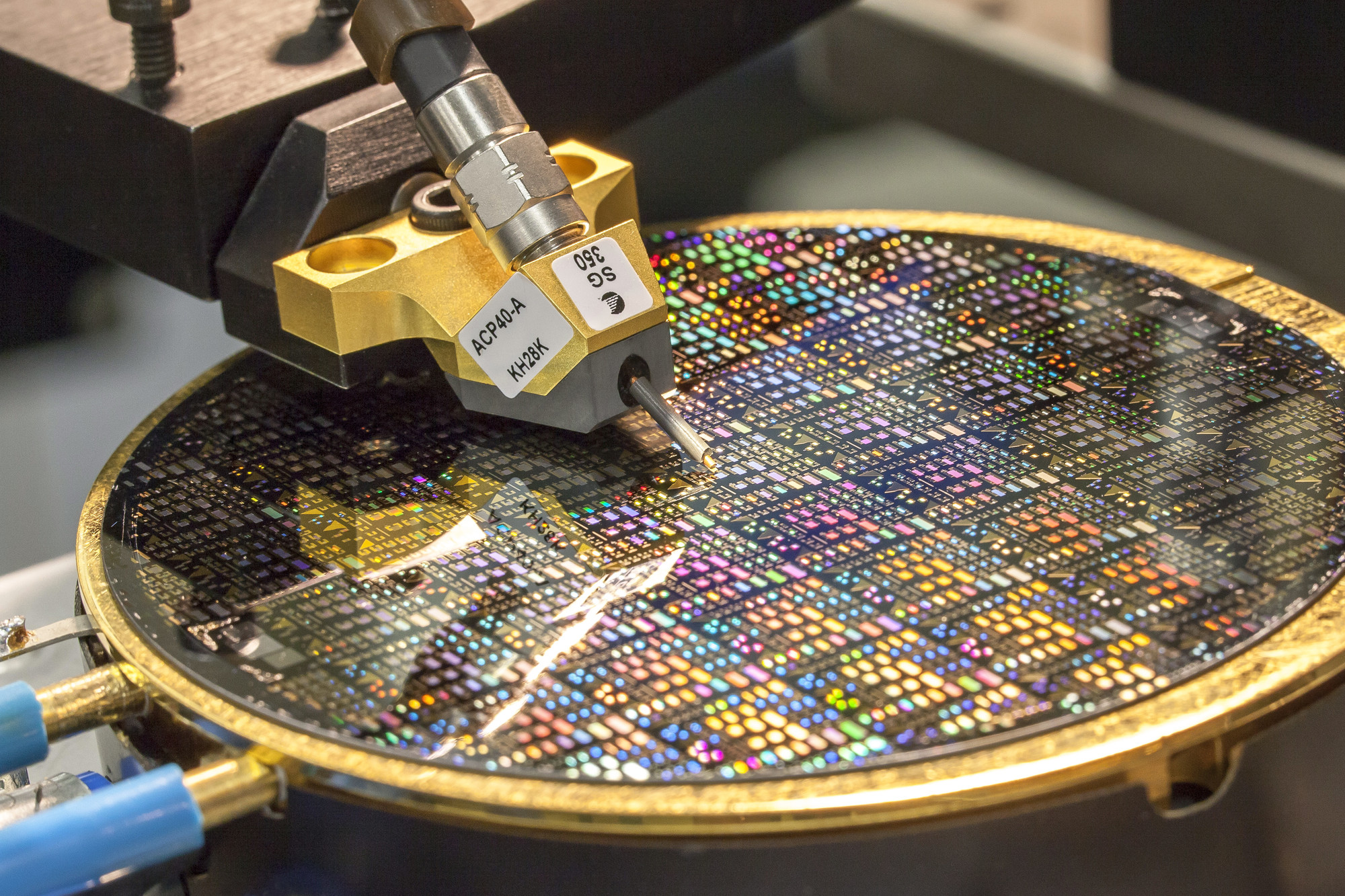 Ein AlScN Wafer im Labor