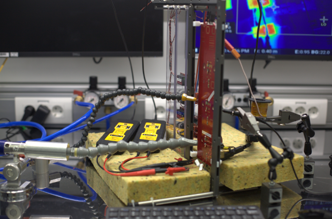 Test equipment hetero-highly integrated power electronics: Switching Cell in Package. Development of highly integrated power electronic circuits by means of suitable experimental equipment. Through better knowledge of the mechanisms of action, technology and performance can be advanced faster.